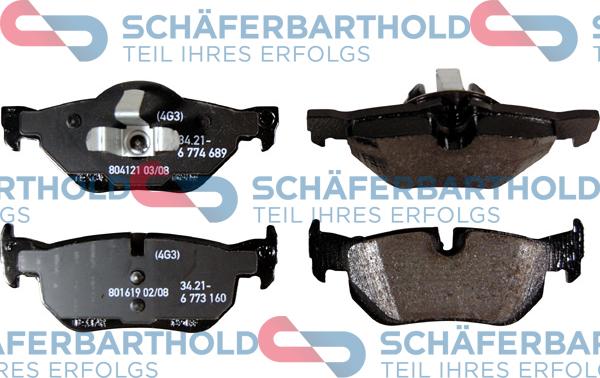 Schferbarthold 315 02 140 01 11 - Тормозные колодки, дисковые, комплект autospares.lv