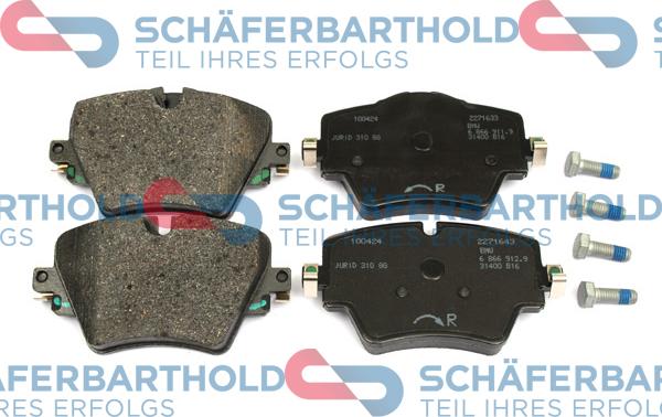 Schferbarthold 315 02 168 01 11 - Тормозные колодки, дисковые, комплект autospares.lv