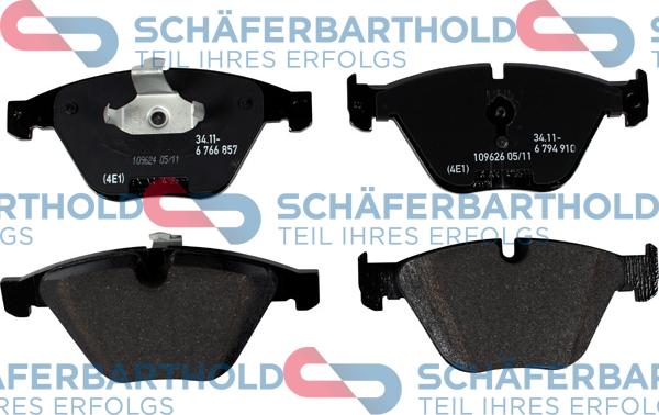 Schferbarthold 315 02 134 01 11 - Тормозные колодки, дисковые, комплект autospares.lv