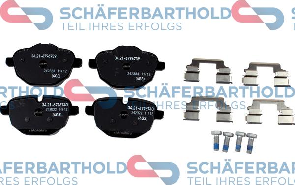 Schferbarthold 315 02 395 01 11 - Тормозные колодки, дисковые, комплект autospares.lv