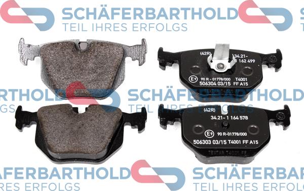 Schferbarthold 315 02 299 01 11 - Тормозные колодки, дисковые, комплект autospares.lv