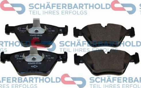 Schferbarthold 315 02 257 01 11 - Тормозные колодки, дисковые, комплект autospares.lv