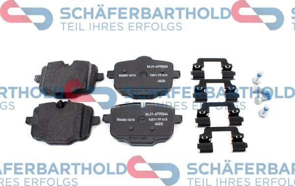 Schferbarthold 315 02 231 01 11 - Тормозные колодки, дисковые, комплект autospares.lv