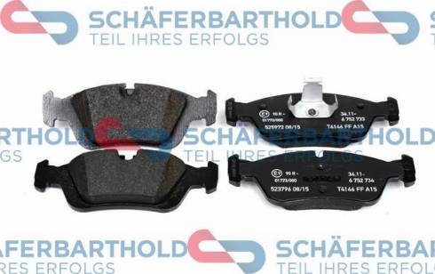 Schferbarthold 315 02 278 01 11 - Тормозные колодки, дисковые, комплект autospares.lv