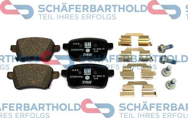 Schferbarthold 315 16 119 01 11 - Тормозные колодки, дисковые, комплект autospares.lv