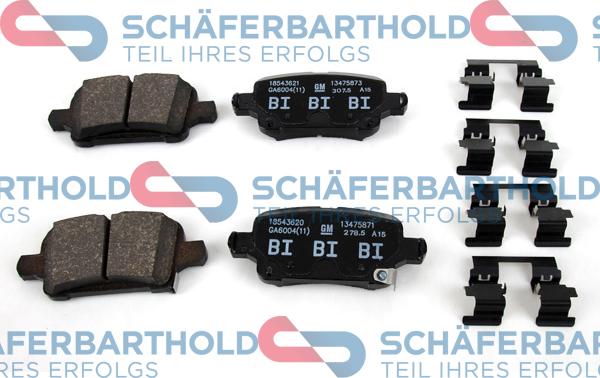 Schferbarthold 315 16 138 01 11 - Тормозные колодки, дисковые, комплект autospares.lv