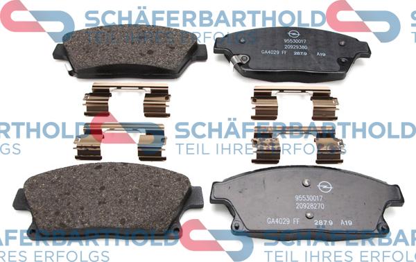 Schferbarthold 315 16 269 01 11 - Тормозные колодки, дисковые, комплект autospares.lv