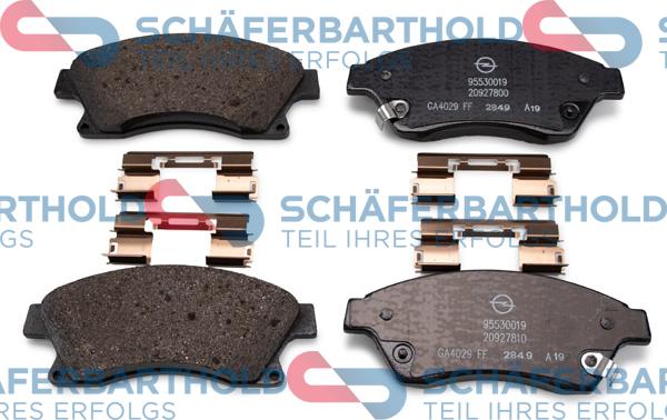 Schferbarthold 315 16 274 01 11 - Тормозные колодки, дисковые, комплект autospares.lv
