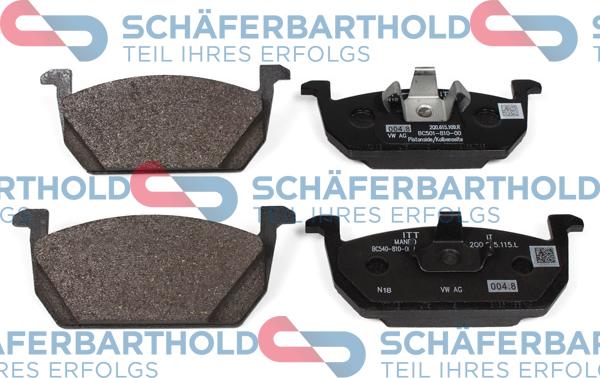 Schferbarthold 315 18 543 01 11 - Тормозные колодки, дисковые, комплект autospares.lv