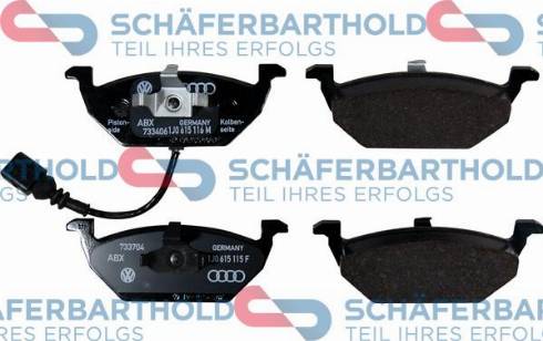 Schferbarthold 315 18 191 01 11 - Тормозные колодки, дисковые, комплект autospares.lv