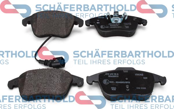 Schferbarthold 315 18 142 01 11 - Тормозные колодки, дисковые, комплект autospares.lv