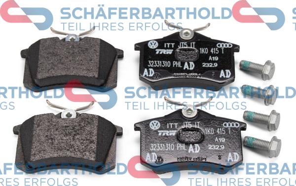 Schferbarthold 315 18 119 01 11 - Тормозные колодки, дисковые, комплект autospares.lv