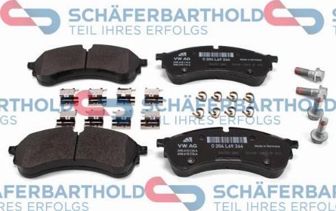 Schferbarthold 315 18 122 01 11 - Тормозные колодки, дисковые, комплект autospares.lv