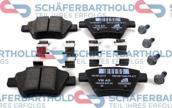 Schferbarthold 315 18 202 01 11 - Тормозные колодки, дисковые, комплект autospares.lv