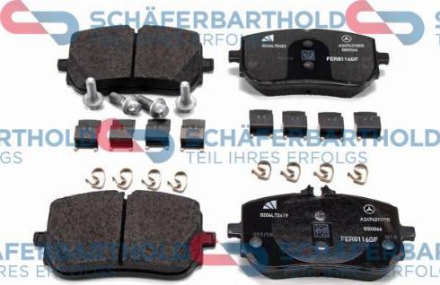 Schferbarthold 315 12 205 01 11 - Тормозные колодки, дисковые, комплект autospares.lv