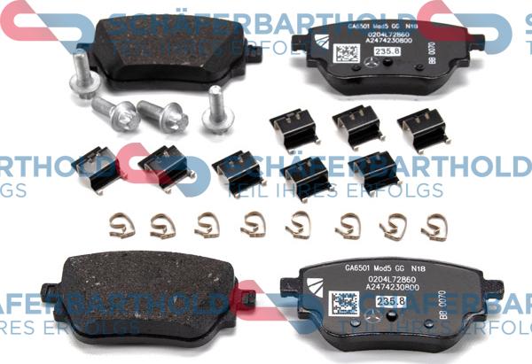 Schferbarthold 315 12 218 01 11 - Тормозные колодки, дисковые, комплект autospares.lv