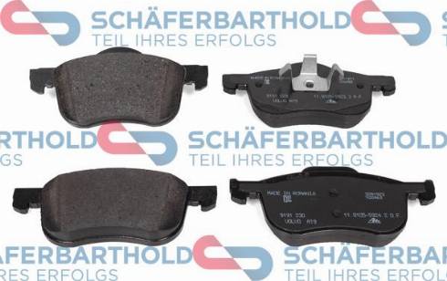 Schferbarthold 315 38 109 01 11 - Тормозные колодки, дисковые, комплект autospares.lv