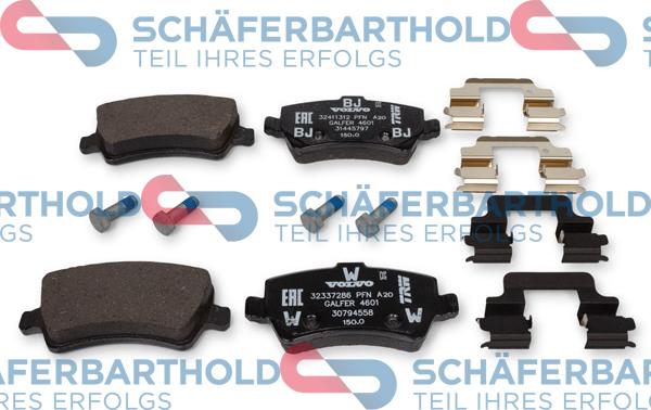 Schferbarthold 315 38 128 01 11 - Тормозные колодки, дисковые, комплект autospares.lv