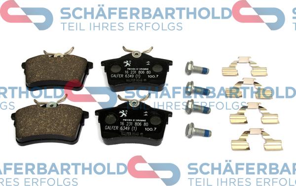 Schferbarthold 315 26 294 01 11 - Тормозные колодки, дисковые, комплект autospares.lv