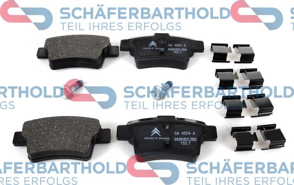 Schferbarthold 315 26 261 01 11 - Тормозные колодки, дисковые, комплект autospares.lv