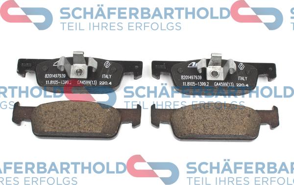 Schferbarthold 315 28 254 01 11 - Тормозные колодки, дисковые, комплект autospares.lv