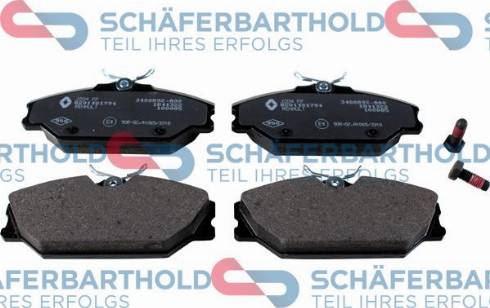 Schferbarthold 315 28 200 01 11 - Тормозные колодки, дисковые, комплект autospares.lv