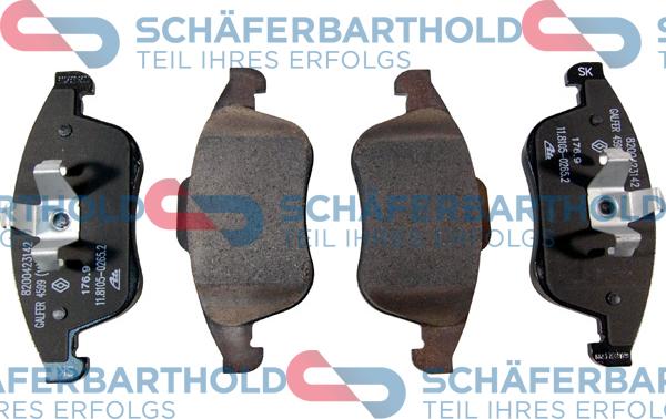 Schferbarthold 315 28 208 01 11 - Тормозные колодки, дисковые, комплект autospares.lv