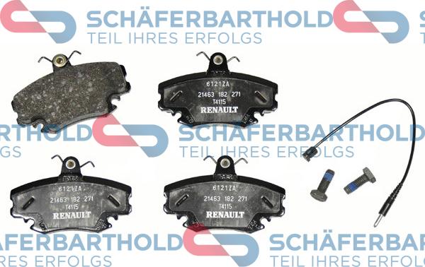 Schferbarthold 315 28 216 01 11 - Тормозные колодки, дисковые, комплект autospares.lv