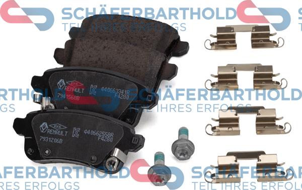 Schferbarthold 315 28 226 01 11 - Тормозные колодки, дисковые, комплект autospares.lv