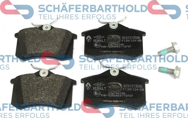 Schferbarthold 315 28 228 01 11 - Тормозные колодки, дисковые, комплект autospares.lv