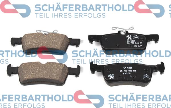 Schferbarthold 315 27 007 01 11 - Тормозные колодки, дисковые, комплект autospares.lv