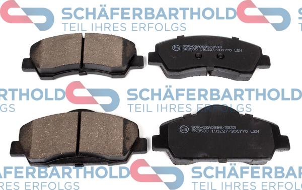 Schferbarthold 315 27 017 01 11 - Тормозные колодки, дисковые, комплект autospares.lv