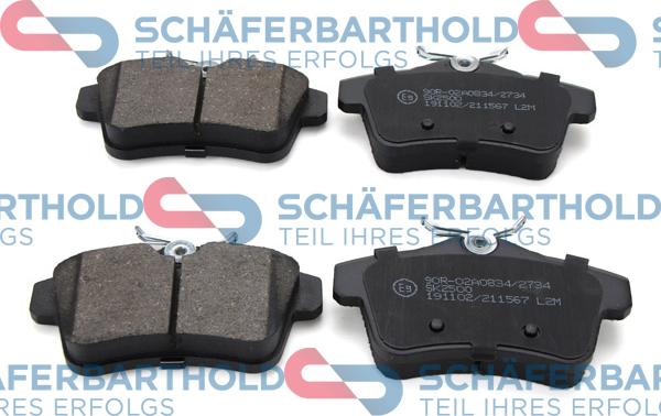 Schferbarthold 315 27 080 01 11 - Тормозные колодки, дисковые, комплект autospares.lv