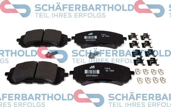 Schferbarthold 315 27 103 01 11 - Тормозные колодки, дисковые, комплект autospares.lv