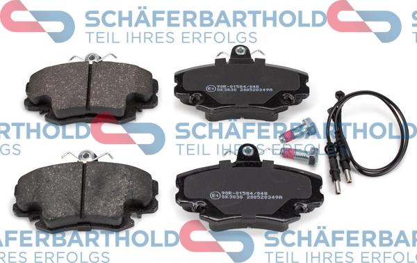 Schferbarthold 315 27 115 01 11 - Тормозные колодки, дисковые, комплект autospares.lv