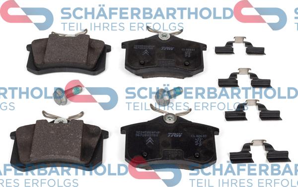 Schferbarthold 315 27 125 01 11 - Тормозные колодки, дисковые, комплект autospares.lv