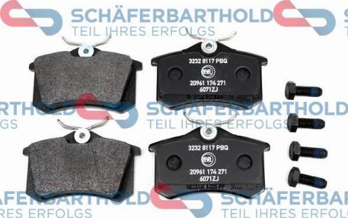 Schferbarthold 315 27 288 01 11 - Тормозные колодки, дисковые, комплект autospares.lv