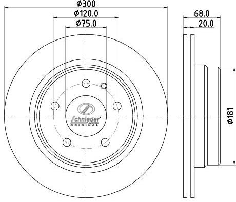 SCHNIEDER AUTOTECH BMS55.00164 - Тормозной диск autospares.lv