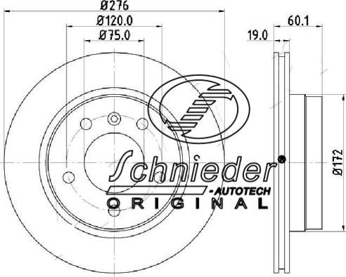 SCHNIEDER AUTOTECH BMS55.00127 - Тормозной диск autospares.lv