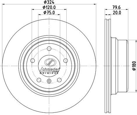 SCHNIEDER AUTOTECH BMS55.00173 - Тормозной диск autospares.lv