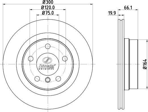 SCHNIEDER AUTOTECH BMS55.00328 - Тормозной диск autospares.lv