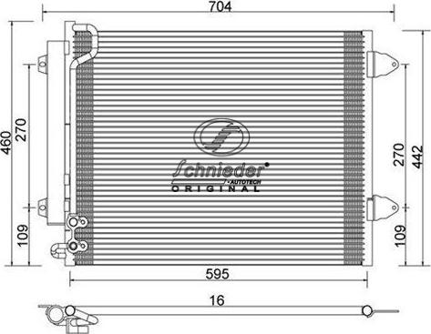 SCHNIEDER AUTOTECH BMS85.00073 - Конденсатор кондиционера autospares.lv