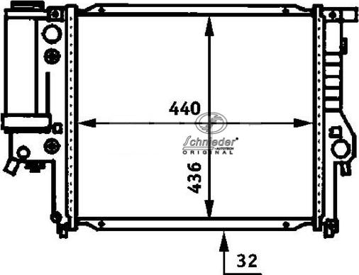 SCHNIEDER AUTOTECH BMS33.00004 - Радиатор, охлаждение двигателя autospares.lv