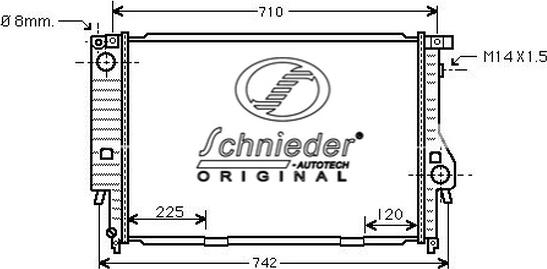 SCHNIEDER AUTOTECH BMS33.00006 - Радиатор, охлаждение двигателя autospares.lv