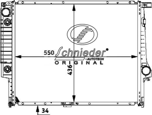 SCHNIEDER AUTOTECH BMS33.00001 - Радиатор, охлаждение двигателя autospares.lv