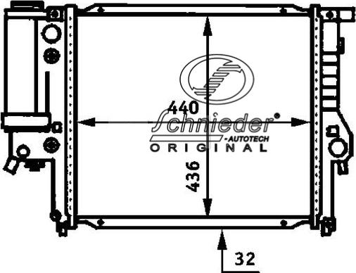 SCHNIEDER AUTOTECH BMS33.00003 - Радиатор, охлаждение двигателя autospares.lv