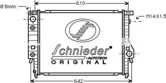 SCHNIEDER AUTOTECH BMS33.00002 - Радиатор, охлаждение двигателя autospares.lv