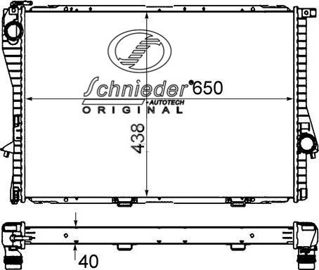 SCHNIEDER AUTOTECH BMS33.00018 - Радиатор, охлаждение двигателя autospares.lv