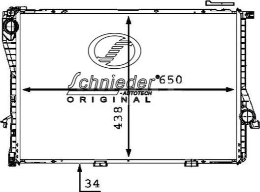 SCHNIEDER AUTOTECH BMS33.00017 - Радиатор, охлаждение двигателя autospares.lv