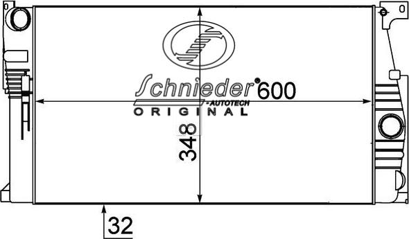 SCHNIEDER AUTOTECH BMS33.00202 - Радиатор, охлаждение двигателя autospares.lv